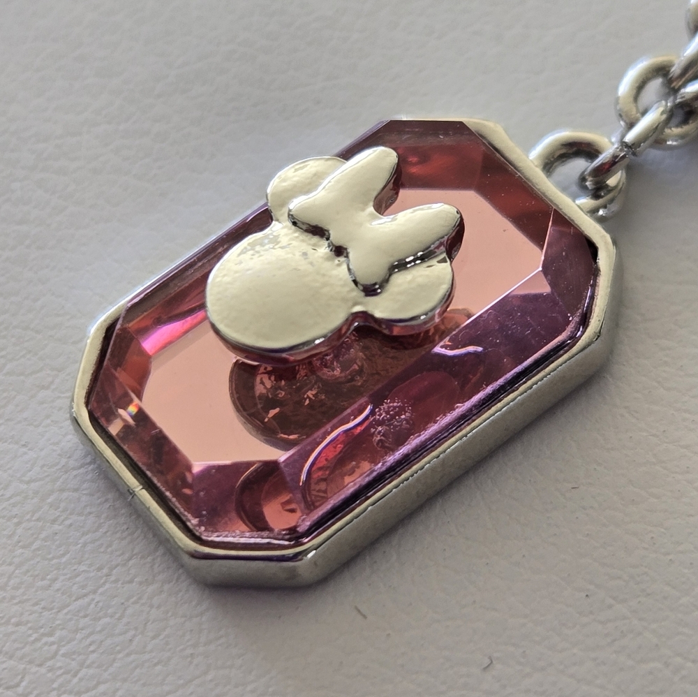 Minnie Silver Chain Necklace with Pink Pendant - Picture 4 of 15